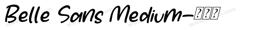 Belle Sans Medium字体转换